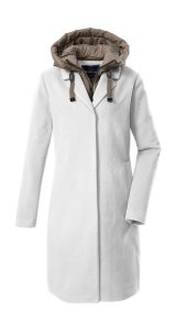 Parka “GW 20 WMN PRK”, Damen, Gr. 36, naturweiß, Obermaterial: 100% Polyester.Obermaterial 2: 100% Polyester.Futter: 100% Polyester.Futter 2: 100% Polyester.Füllung: 100% Polyester, G.I.G.A. DX BY KILLTEC, Jacken Parka, Windabweisender Damen Parka mit abnehmbarer Kapuze und Gilet