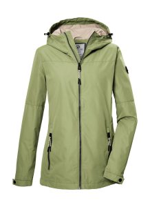 Funktionsjacke “GS 71 WMN JCKT”, Damen, Gr. 36, grün (hellgrün), Obermaterial: 100% Polyester.Futter: 100% Polyester, G.I.G.A. DX BY KILLTEC, Jacken Funktionsjacke, Damenjacke: wasserdicht, winddicht, verstellbar, Kapuze