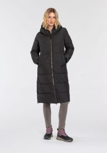Steppmantel “WMN QLTD CT”, Damen, Gr. 34, schwarz, Obermaterial: 100% Polyester. Futter: 100% Polyester. Wattierung: 100% Polyester, G.I.G.A. DX BY KILLTEC, unifarben, hoch geschlossener Ausschnitt, elastischer Bund, Mäntel Steppmantel, wärmend & winddicht & wasserabweisend