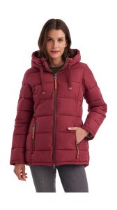 Steppjacke “GW 12 WMN QLTD JCKT”, Damen, Gr. 36, lila (himbeere), Obermaterial: 100% Polyester.Futter: 100% Polyester.Füllung: 100% Polyester, G.I.G.A. DX BY KILLTEC, Jacken Steppjacke, Steppjacke: wasserabweisend, atmungsaktiv, hoher Kragen, Kapuze