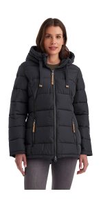 Steppjacke “GW 12 WMN QLTD JCKT”, Damen, Gr. 38, blau (navy), Obermaterial: 100% Polyester.Futter: 100% Polyester.Füllung: 100% Polyester, G.I.G.A. DX BY KILLTEC, Jacken Steppjacke, Steppjacke: wasserabweisend, atmungsaktiv, hoher Kragen, Kapuze