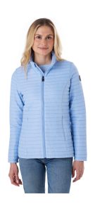 Steppjacke “Damen Steppjacke OOGS 2”, Damen, Gr. 36, blau (hellblau), Obermaterial: 100% Polyamid.Futter: 100% Polyamid.Füllung: 100% Polyester, G.I.G.A. DX BY KILLTEC, Jacken Steppjacke, Ultraleichte Damen Steppjacke, dünn gefüttert, fällt kleiner aus
