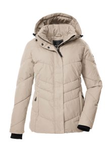 Steppjacke “GW 59 WMN QLTD JCKT”, Damen, Gr. 38, hellbeige, Obermaterial: 100% Polyester.Futter: 100% Polyester.Füllung: 100% Polyester, G.I.G.A. DX BY KILLTEC, Jacken Steppjacke, Wasserabweisende, winddichte Steppjacke mit abnehmbarer Kapuze