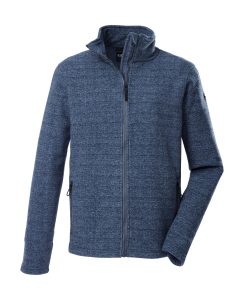 Fleecejacke “GW 42 MN FLC JCKT”, Herren, Gr. XXL, blau (stahlblau), Obermaterial: 100% Polyester, G.I.G.A. DX BY KILLTEC, Jacken Fleecejacke, G.I.G.A. DX Fleecejacke: Melange Optik, Zipper-Taschen, Kinnschutz