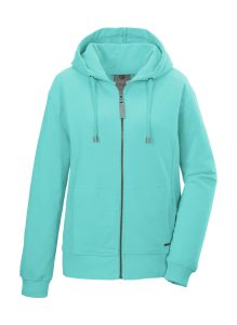 Sweatjacke “GS 26 WMN SWT JCKT GOTS”, Damen, Gr. 36, hellmint, Obermaterial: 100% Baumwolle.Obermaterial 2: 95% Baumwolle, 5% Elasthan, G.I.G.A. DX BY KILLTEC, Sweatjacken Sweatjacke, GOTS Bio-Baumwolle, Carbon-Finish, Kapuze, elastische Bündchen