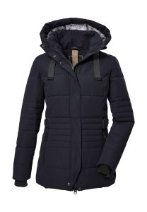 Steppjacke “GW 25 WMN QLTD JCKT”, Damen, Gr. 36, schwarz (navy), Obermaterial: 88% Polyester, 12% Baumwolle.Futter: 100% Polyester.Füllung: 100% Polyester, G.I.G.A. DX BY KILLTEC, Jacken Steppjacke, Taillierte Winterjacke, wasserabweisend, winddicht, abnehmbare Kapuze