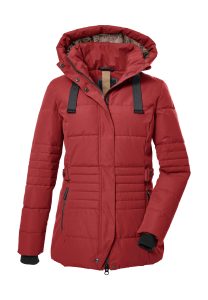 Steppjacke “GW 25 WMN QLTD JCKT”, Damen, Gr. 38, rot (feuerrot), Obermaterial: 88% Polyester, 12% Baumwolle.Futter: 100% Polyester.Füllung: 100% Polyester, G.I.G.A. DX BY KILLTEC, Jacken Steppjacke, Taillierte Winterjacke, wasserabweisend, winddicht, abnehmbare Kapuze