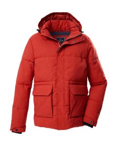 Steppjacke “GW 26 MN QLTD JCKT”, Herren, Gr. L, feuerrot, Obermaterial: 100% Polyester.Futter: 100% Polyester.Füllung: 100% Polyester, G.I.G.A. DX BY KILLTEC, Jacken Steppjacke, Wasserabweisende Herrenjacke, abnehmbare Kapuze, recycelte Materialien