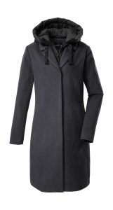 Parka “GW 20 WMN PRK”, Damen, Gr. 38, anthrazit, Obermaterial: 100% Polyester.Obermaterial 2: 100% Polyester.Futter: 100% Polyester.Futter 2: 100% Polyester.Füllung: 100% Polyester, G.I.G.A. DX BY KILLTEC, Jacken Parka, Windabweisender Damen Parka mit abnehmbarer Kapuze und Gilet