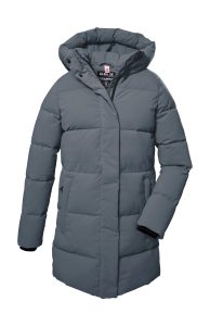 Steppmantel “GW 1 WMN QLTD PRK”, Damen, Gr. 36, graublau, Obermaterial: 100% Polyester.Futter: 100% Polyester.Füllung: 100% Polyester, G.I.G.A. DX BY KILLTEC, Mäntel Steppmantel, Damen Steppparka, winddicht, wasserabweisend, 10.000 mm Wassersäule