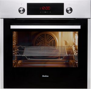 AMICA Einbaubackofen “EB 944 100 E”, Energieeffizienz: A (A+++-D), silber (silberfarben), B:59,5cm H:59,5cm T:57,5cm, Backöfen, Einfach sauber, sicher und flexibel für den täglichen Backgenuss, Einbaubackofen