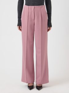 Anzughose Y.A.S “YASREEMAJ HW PANT NOOS”, Damen, Gr. 34, N-Gr, lilas, Web, Obermaterial: 77% Polyester, 19% Viskose, 4% Elasthan, unifarben, regular fit lang, Hosen Anzughose, Regular Fit, Materialmix mit Stretch