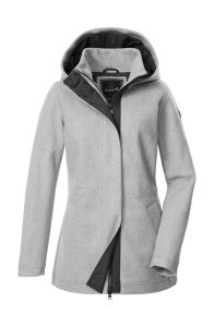 Funktionsjacke “GW 91 WMN JCKT”, Damen, Gr. 36, hellgrau, Oberseite: 100% Polyester.Rückseite: 100% Polyester.Futter: 100% Polyester, G.I.G.A. DX BY KILLTEC, Jacken Funktionsjacke, Wärmende, windabweisende Jacke mit 2-Wege-Reißverschluss