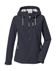 Softshelljacke “GS 111 WMN SFTSHLL JCKT”, Damen, Gr. 36, navy, Oberseite: 100% Polyester.Rückseite: 100% Polyester.Futter: 100% Polyester, G.I.G.A. DX BY KILLTEC, Jacken Softshelljacke, Atmungsaktive, wasserabweisende Damenjacke mit verstellbarer Kapuze