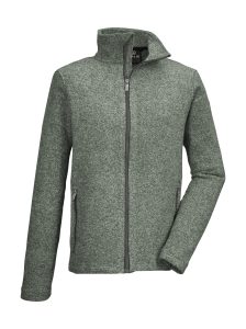 Fleecejacke “GS 4 MN KNTFLC JCKT”, Herren, Gr. L, dunkelgrün, Obermaterial: 53% Polyester, 47% Viskose, G.I.G.A. DX BY KILLTEC, Jacken Fleecejacke, Strickfleecejacke, Melange-Optik, Zipper-Taschen, Kinnschutz