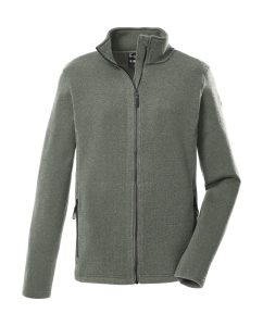 Fleecejacke “GW 81 MN KNTFLC JCKT”, Herren, Gr. L, grün (helloliv), Obermaterial: 100% Polyester, G.I.G.A. DX BY KILLTEC, Jacken Fleecejacke, Strickfleecejacke, Melange-Optik, Zipper-Taschen, Kinnschutz