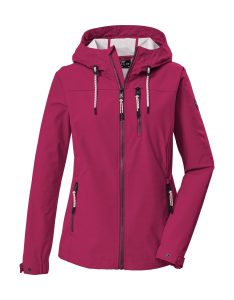 Softshelljacke “GS 111 WMN SFTSHLL JCKT”, Damen, Gr. 36, himbeere, Oberseite: 100% Polyester.Rückseite: 100% Polyester.Futter: 100% Polyester, G.I.G.A. DX BY KILLTEC, Jacken Softshelljacke, Atmungsaktive, wasserabweisende Damenjacke mit verstellbarer Kapuze