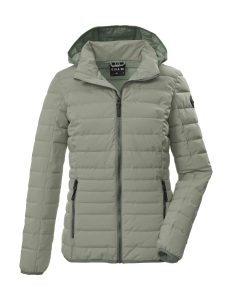 Steppjacke “GS 110 WMN QLTD JCKT”, Damen, Gr. 36, dunkelgrün, Obermaterial: 100% Polyester.Futter: 100% Polyester.Füllung: 100% Polyester, G.I.G.A. DX BY KILLTEC, Jacken Steppjacke, Wasserabweisend, winddicht, atmungsaktiv, abnehmbare Kapuze