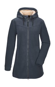 Fleecejacke “GW 82 WMN FLC PRK”, Damen, Gr. 36, blau (dunkelblau), Oberseite: 100% Polyester.Rückseite: 100% Polyester, G.I.G.A. DX BY KILLTEC, Jacken Fleecejacke, Fleeceparka mit Teddyfell, 2-Wege-Reißverschluss, verstellbare Kapuze
