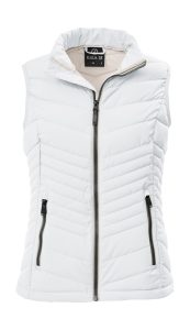 Steppweste “GS 109 WMN QLTD VST”, Damen, Gr. 44, weiß (naturweiß), Obermaterial: 100% Polyester.Futter: 100% Polyester.Füllung: 100% Polyester, G.I.G.A. DX BY KILLTEC, Westen Steppweste, Atmungsaktive, winddichte Damenweste mit 10.000 mm Wassersäule