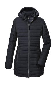 Steppmantel “GW 14 WMN QLTD PRK_Bacarya”, Damen, Gr. 40, blau (navy), Oberstoff: 100% Polyester, Futter: 100% Polyester (recycelt), Wattierung: 100% Polyester (recycelt), G.I.G.A. DX BY KILLTEC, Mäntel Steppmantel, Schmaler Damenparka, wasserabweisend, winddicht, atmungsaktiv