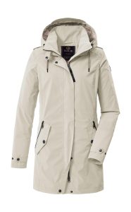 Parka “GS 94 WMN PRK”, Damen, Gr. 36, beige (helltaupe), Obermaterial: 100% Polyester.Futter: 100% Polyester, G.I.G.A. DX BY KILLTEC, Jacken Parka, Funktionsparka mit verstellbarer Kapuze und Autolock-Reißverschluss