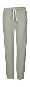 Jogginghose “GS 46 WMN PNTS”, Damen, Gr. 40, Normalgrößen, beige (dunkelgrün), Obermaterial: 65% Polyester, 30% Baumwolle, 5% Elasthan, G.I.G.A. DX BY KILLTEC, Hosen Jogginghose, Weiche Sweathose mit Kordelzug, kleiner floraler Print