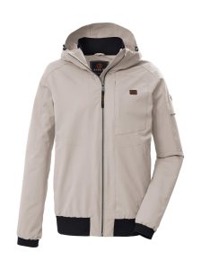 Blouson “GS 107 MN BLSN”, Herren, Gr. L, beige (hellbeige), Obermaterial: 100% Polyester.Futter: 100% Polyester, G.I.G.A. DX BY KILLTEC, Jacken Blouson, Atmungsaktiv, winddicht, wasserabweisend Blouson mit Kapuze