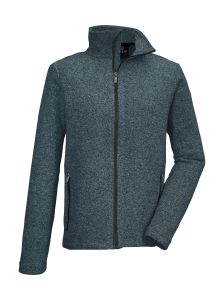 Fleecejacke “GS 4 MN KNTFLC JCKT”, Herren, Gr. L, rauchblau, Obermaterial: 53% Polyester, 47% Viskose, G.I.G.A. DX BY KILLTEC, Jacken Fleecejacke, Strickfleecejacke, Melange-Optik, Zipper-Taschen, Kinnschutz