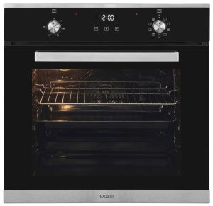 EXQUISIT Backofen “EBE76-9-H-020”, Energieeffizienz: A (A+++-D), silber (silberfarben), B:59,5cm H:59,5cm T:56,7cm, Backöfen, Pizzafunktion – ideal für Pizza, Focaccia und mehr
