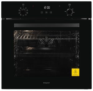 EXQUISIT Einbaubackofen “EBE278-H-020 schwarz”, Energieeffizienz: A (A+++-D), schwarz, B:59,5cm H:59,5cm T:56,7cm, Backöfen, Pizzafunktion – ideal für Pizza, Focaccia und mehr, Einbaubackofen