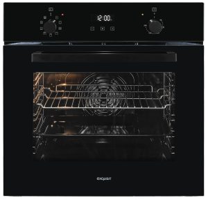 EXQUISIT Einbaubackofen “EBE257-H-020”, Energieeffizienz: A (A+++-D), schwarz, B:59,5cm H:59,5cm T:53cm, Backöfen, Pizzafunktion – ideal für Pizza, Focaccia und mehr, Einbaubackofen