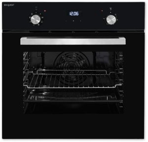 EXQUISIT Einbaubackofen “EBE 657-2H sw”, Energieeffizienz: A (A+++-D), schwarz, B:59,5cm H:59,5cm T:53,1cm, Backöfen, Pizzafunktion – ideal für Pizza, Focaccia und mehr, Einbaubackofen