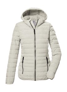 Steppjacke “GS 65 WMN QLTD JCKT”, Damen, Gr. 36, grau (stein), Obermaterial: 100% Polyester.Futter: 100% Polyester.Füllung: 100% Polyester, G.I.G.A. DX BY KILLTEC, Jacken Steppjacke, Leichte Steppjacke: wasserabweisend, winddicht, elastische Bündchen