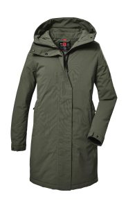 Parka “GW 73 WMN PRK”, Damen, Gr. 36, grün (olivgrün), Obermaterial: 100% Polyester.Futter: 100% Polyester.Füllung: 100% Polyester, G.I.G.A. DX BY KILLTEC, Jacken Parka, Wasserdichter, atmungsaktiver Damenparka mit Teflon EcoElite™