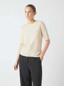 Strickpullover Y.A.S “YASLENA SS KNIT PULLOVER S. NOOS”, Damen, Gr. S, beige (birch), Strick, Obermaterial: 75% Viskose, 25% Nylon, unifarben, regular fit normal, Rundhals, Pullover Strickpullover