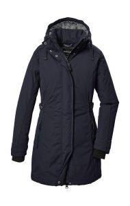 Parka “GW 70 WMN PRK”, Damen, Gr. 36, blau (navy), Obermaterial: 88% Polyester, 12% Baumwolle.Futter: 100% Polyester.Füllung: 100% Polyester, G.I.G.A. DX BY KILLTEC, Jacken Parka, Wind- und wasserdichter Damenparka, atmungsaktiv, mit Fleece.