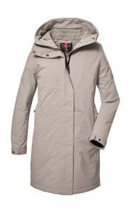 Parka “GW 73 WMN PRK”, Damen, Gr. 36, beige (hellbeige), Obermaterial: 100% Polyester.Futter: 100% Polyester.Füllung: 100% Polyester, G.I.G.A. DX BY KILLTEC, Jacken Parka, Wasserdichter, atmungsaktiver Damenparka mit Teflon EcoElite™