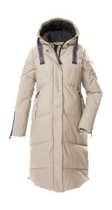 Steppmantel “GW 41 WMN QLTD CT”, Damen, Gr. 36, beige (hellbeige), Obermaterial: 100% Polyester.Futter: 100% Polyester.Füllung: 100% Polyester, G.I.G.A. DX BY KILLTEC, Mäntel Steppmantel, Wasserabweisender, atmungsaktiver Mantel mit Daunenoptik
