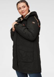 Funktionsparka “MANOLARA”, Damen, Gr. 40, schwarz, Obermaterial: 87% Polyester, 13% Polyamid. Futter: 80% Polyester, 20% Baumwolle. Unteres Futter: 100% Polyester. Wattierung: 100% Polyester. Ärmelfutter: 100% Polyester, G.I.G.A. DX BY KILLTEC, mit Knöpfen,verstellbar, Jacken, Wärmend & winddicht & wasserabweisend