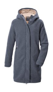Parka “GW 95 WMN PRK”, Damen, Gr. 36, stahlblau, Oberseite: 100% Polyester.Rückseite: 100% Polyester.Futter: 100% Polyester.Füllung: 100% Polyester, G.I.G.A. DX BY KILLTEC, Jacken Parka, Wasserdichte Scherpa-Jacke mit 2-Wege-Reißverschluss