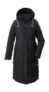 Steppmantel “GW 41 WMN QLTD CT”, Damen, Gr. 36, schwarz, Obermaterial: 100% Polyester.Futter: 100% Polyester.Füllung: 100% Polyester, G.I.G.A. DX BY KILLTEC, Mäntel Steppmantel, Wasserabweisender, atmungsaktiver Mantel mit Daunenoptik
