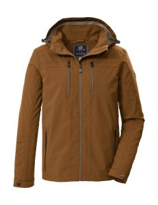 Funktionsjacke “GS 100 MN JCKT”, Herren, Gr. L, braun (khaki), Obermaterial: 100% Polyester.Futter: 100% Polyester, G.I.G.A. DX BY KILLTEC, Jacken Funktionsjacke, Wasserabweisende, atmungsaktive Herrenjacke mit abnehmbarer Kapuze