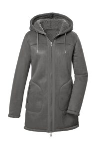 Funktionsparka “GW 63 WMN PRK”, Damen, Gr. 36, grau (stein), Obermaterial: 100% Polyester, G.I.G.A. DX BY KILLTEC, Jacken, Wendeparka mit 2 Seiten, 2-Wege-Reißverschluss und Kapuze