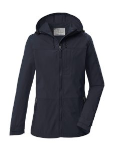 Funktionsjacke “GS 17 WMN JCKT”, Damen, Gr. 38, navy, Obermaterial: 100% Polyester.Futter: 80% Polyester, 20% Baumwolle, G.I.G.A. DX BY KILLTEC, Jacken Funktionsjacke, Leichte, schnelltrocknende Damenjacke mit verstellbarer Kapuze