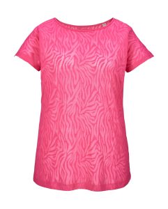 T-Shirt “GS 29 WMN TSHRT”, Damen, Gr. 42, pink, Obermaterial: 50% Baumwolle, 50% Polyester, G.I.G.A. DX BY KILLTEC, Rundhals, Shirts T-Shirt, Halbtransparentes, weiches T-Shirt mit Burnout-Optik