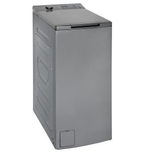 EXQUISIT Waschmaschine, Energieeffizienz: A (A-G), silberfarben, B:400cm H:870cm T:640cm, Waschmaschinen, Rückenschonend: bequem von oben zu beladen mit softer Türöffnung