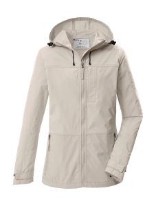 Funktionsjacke “GS 17 WMN JCKT”, Damen, Gr. 36, hellbeige, Obermaterial: 100% Polyester.Futter: 80% Polyester, 20% Baumwolle, G.I.G.A. DX BY KILLTEC, Jacken Funktionsjacke, Leichte, schnelltrocknende Damenjacke mit verstellbarer Kapuze
