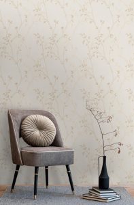 Vliestapete A.S. CRÉATION “Pure Elegance Tapete mit Blätterranken Mustertapete Floral Blattmotiv”, beige (beige,creme,braun), B:0,53m H:0,02m L:10,05m, Vlies, Tapeten, Vliestapete Blatt-Motiv für Schlafzimmer Küche Wohnzimmer Blätterranke