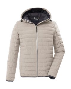 Steppjacke “GS 86 MN QLTD JCKT”, Herren, Gr. L, beige (hellbeige), Obermaterial: 100% Polyester.Futter: 100% Polyester.Füllung: 100% Polyester, G.I.G.A. DX BY KILLTEC, Jacken Steppjacke, Schmale, wasserabweisende Herren Steppjacke mit abnehmbarer Kapuze